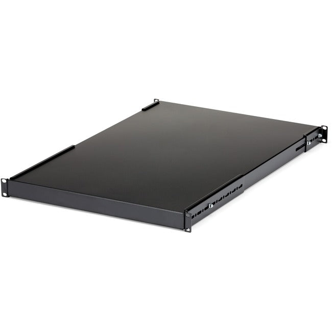 StarTech.com 1U Adjustable Mounting Depth Rack Mount Shelf - Heavy Duty Fixed Rack Shelf - 175lbs / 80kg