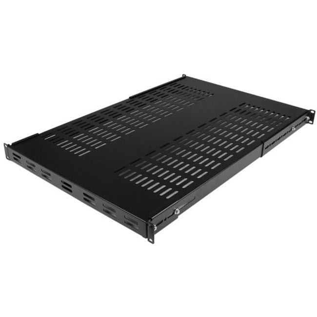 StarTech.com 1U Adjustable Mounting Depth Vented Rack Mount Shelf - Heavy Duty Fixed Rack Shelf - 250lbs - 113kg