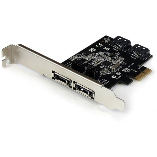 StarTech.com 2 Port PCI Express SATA 6 Gbps eSATA Controller Card - Dual Port PCIe SATA III Card - 2 Int-2 Ext