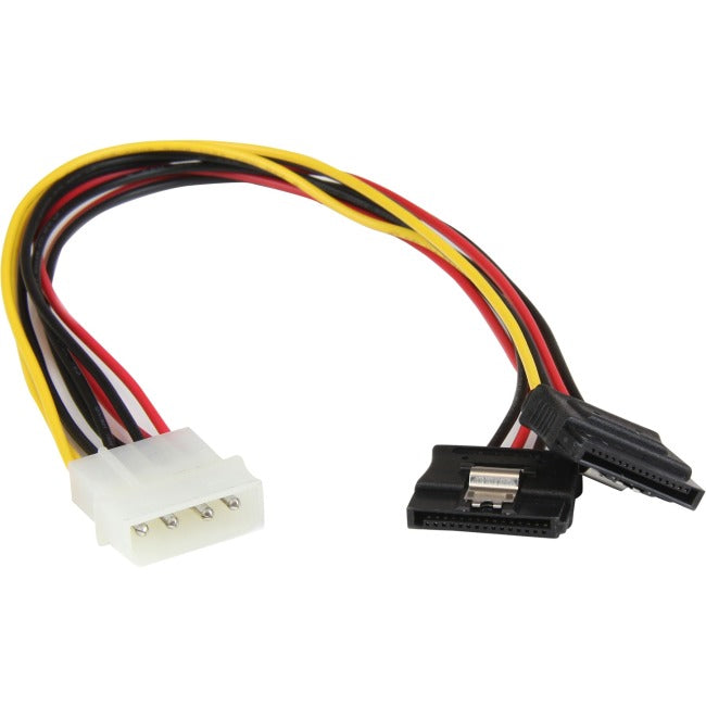 Star Tech.com 12in LP4 to 2x Latching SATA Power Y Cable Splitter Adapter - 4 Pin Molex to Dual SATA