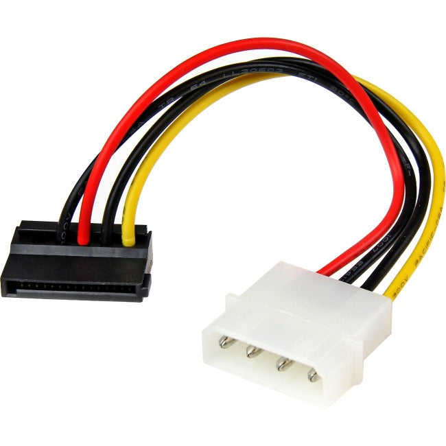 Star Tech.com 6in 4 Pin LP4 to Left Angle SATA Power Cable Adapter