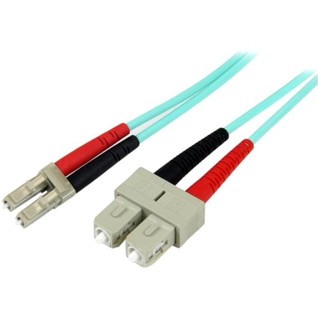 StarTech.com 10m Fiber Optic Cable - 10 Gb Aqua - Multimode Duplex 50-125 - LSZH - LC-SC - OM3 - LC to SC Fiber Patch Cable