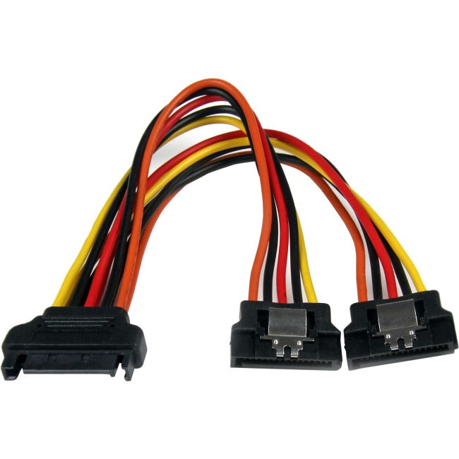 Star Tech.com 6in Latching SATA Power Y Splitter Cable Adapter - M-F