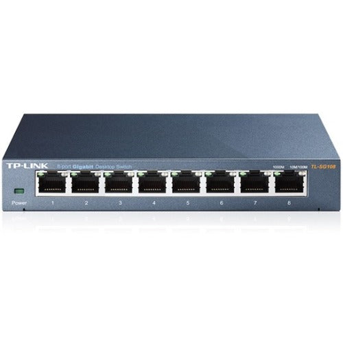 TP-LINK TL-SG108 8-Port 10-100-1000Mbps Desktop Gigabit Steel Cased Switch