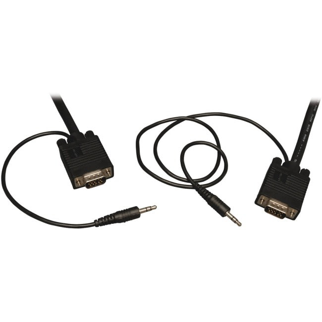 Tripp Lite 15ft SVGA - VGA Coax Monitor Cable with Audio and RGB High Resolution HD15 3.5mm M-M 15'