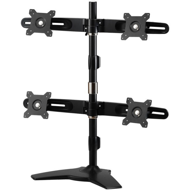 Amer Mounts Stand Based Quad Monitor Mount for four 15"-24" LCD-LED Flat Panel Screens