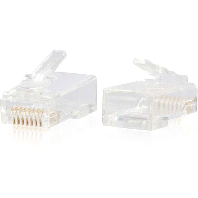 C2G RJ45 Cat6 Modular Plug for Round Solid-Stranded Cable - 50pk