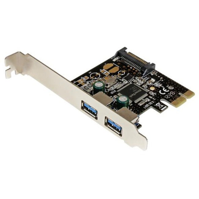 StarTech.com 2 Port PCI Express PCIe SuperSpeed USB 3.0 Controller Card w- SATA Power