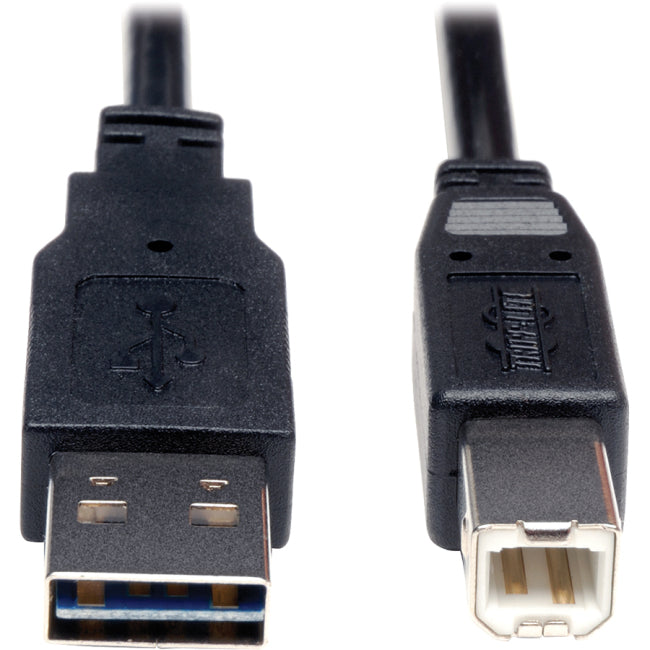 Tripp Lite Universal Reversible USB 2.0 A-Male to B-Male Device Cable - 3ft