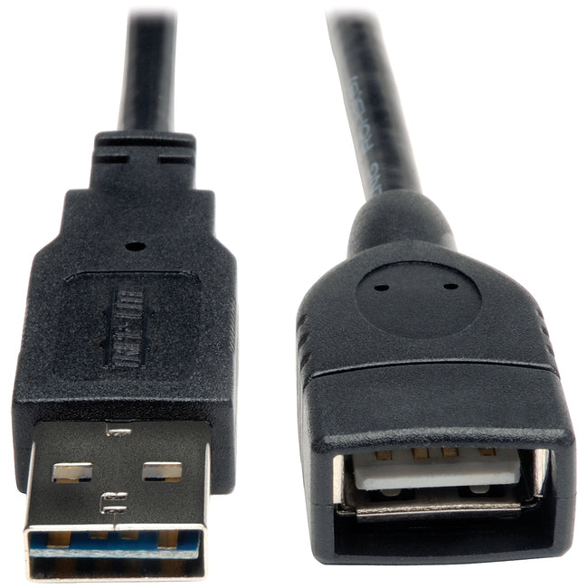 Tripp Lite Universal Reversible USB 2.0 A-Male to A-Female Extension Cable - 10ft