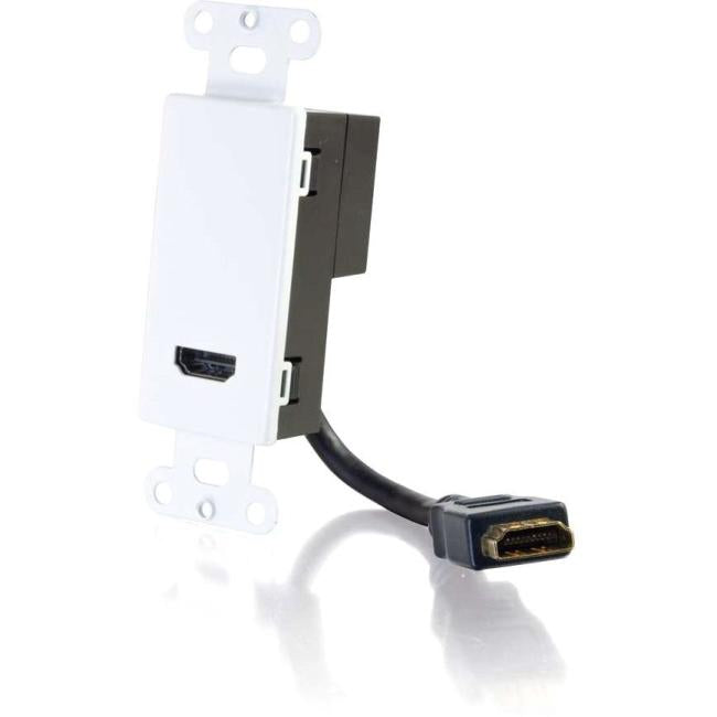 C2G HDMI Pass Through Wall Plate - White