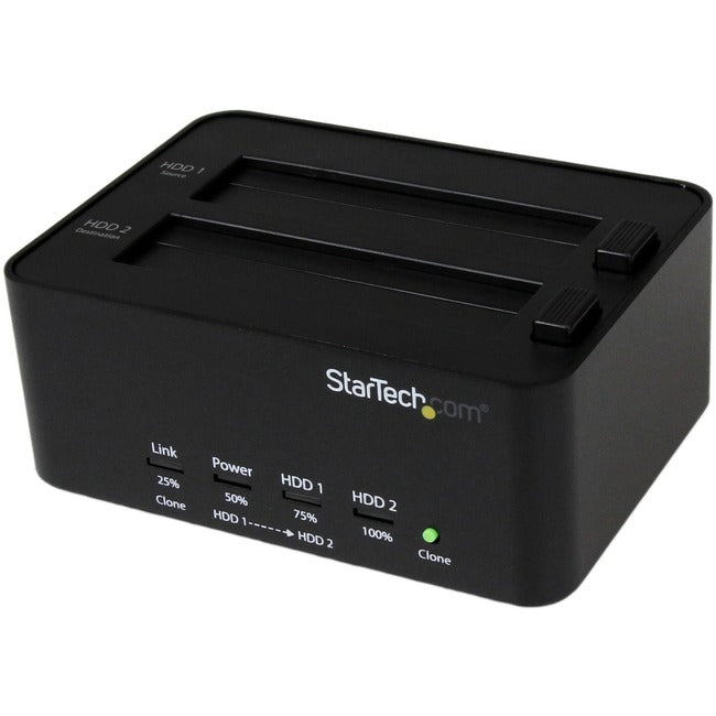 StarTech.com USB 3.0 SATA Hard Drive Duplicator & Eraser Dock - Standalone 2.5-3.5in HDD & SSD Eraser and Cloner