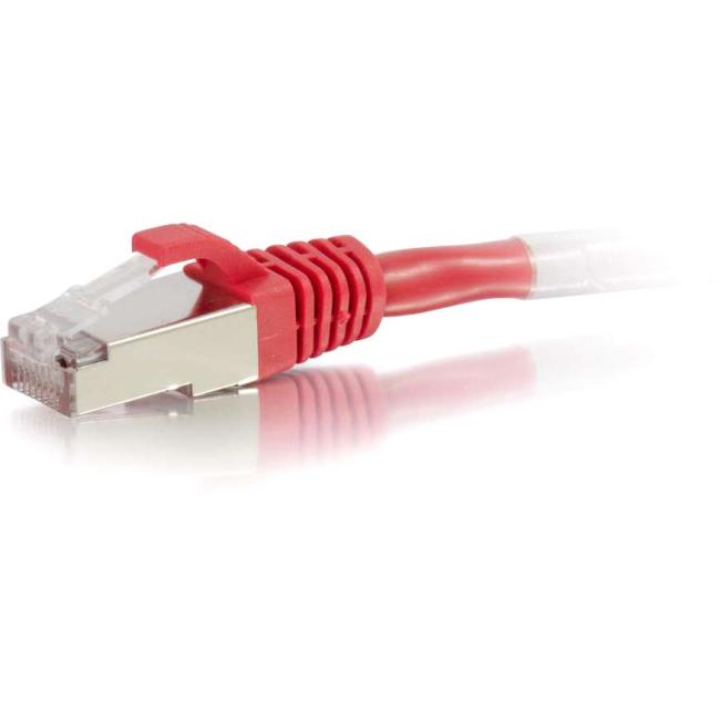 C2G 1ft Cat6 Ethernet Cable - Snagless Shielded (STP) - Red