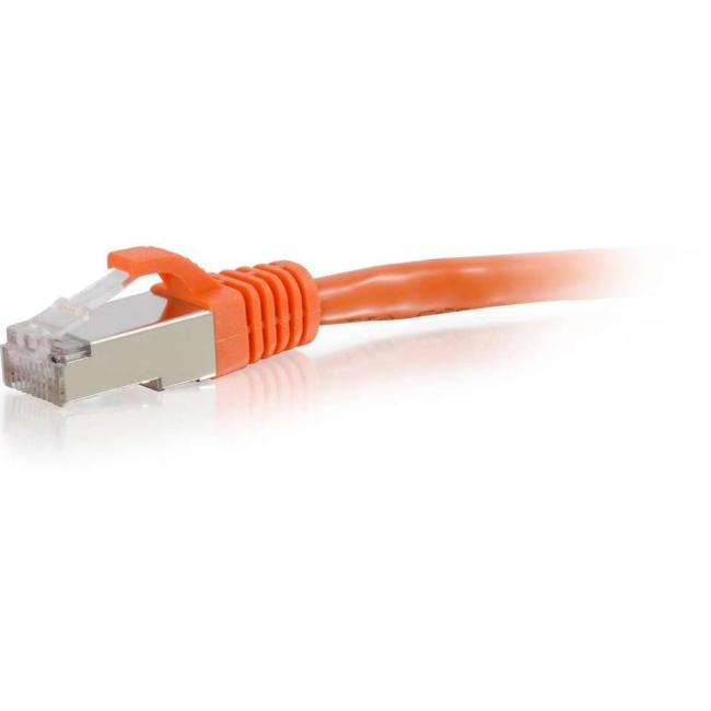 C2G 1ft Cat6 Snagless Shielded (STP) Network Patch Cable- Orange