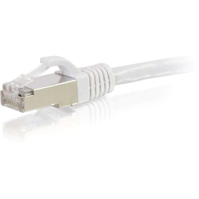 C2G 1ft Cat6 Snagless Shielded (STP) Network Patch Cable - White