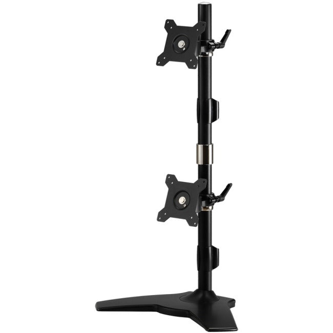 Amer Mounts Stand Based Vertical Dual Monitor Mount for two 15"-24" LCD-LED Flat Panels