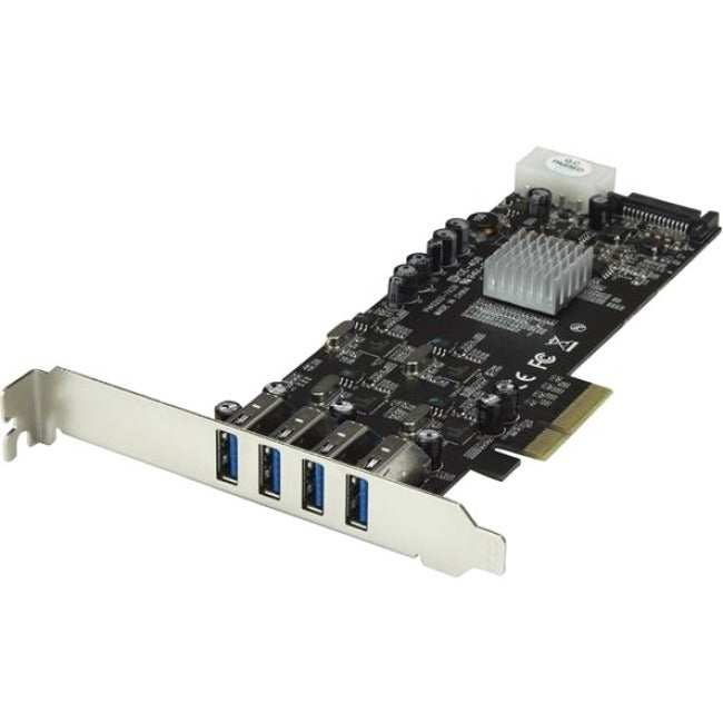 StarTech.com 4 Port PCI Express (PCIe) SuperSpeed USB 3.0 Card Adapter w- 4 Dedicated 5Gbps Channels - UASP - SATA-LP4 Power