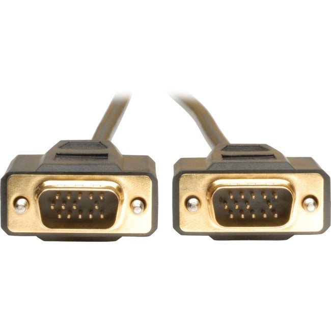 Tripp Lite 15ft VGA Monitor Gold Cable Molded Shielded HD15 M-M 15'