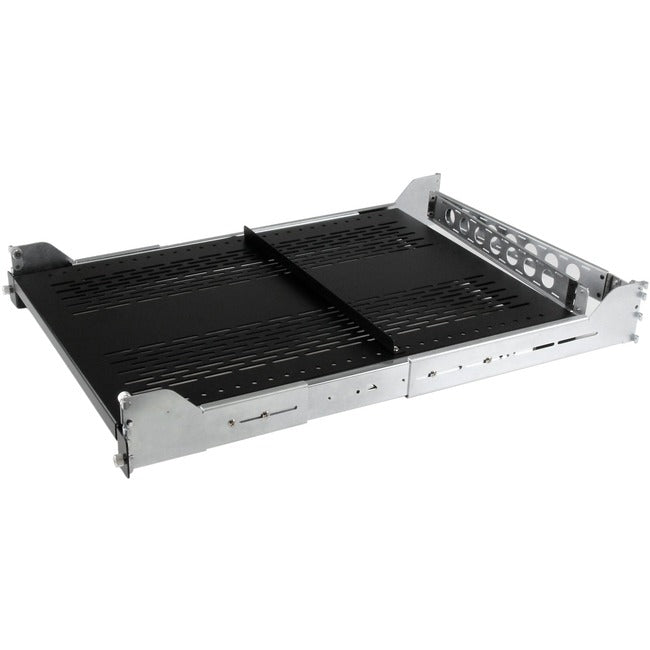 StarTech.com 2U Vented Sliding Rack Shelf w- Cable Management Arm & Adjustable Mounting Depth - 125lbs - 56.7kg