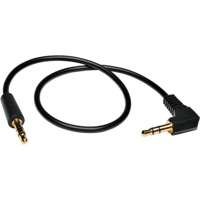 Tripp Lite 1ft Mini Stereo Audio Cable with One Right Angle plug 3.5mm M-M 1'