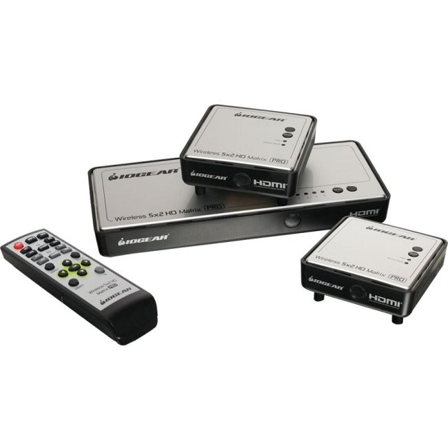 IOGEAR Long Range Wireless 5x2 HDMI Matrix PRO with 1 Additional Receiver