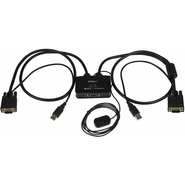 StarTech.com 2 Port USB VGA Cable KVM Switch - USB Powered with Remote Switch