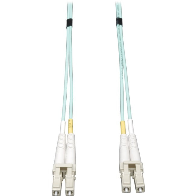 Tripp Lite 0.5M (20-in.) Duplex Multimode 50-125 Aqua OM3 Fiber Patch Cable, LC-LC