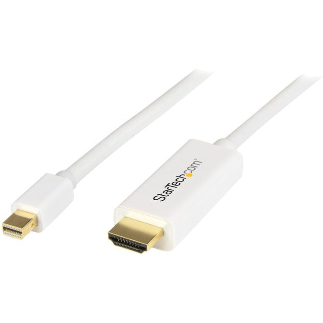 StarTech.com Mini DisplayPort to HDMI Converter Cable - 6 ft (2m) - 4K - White