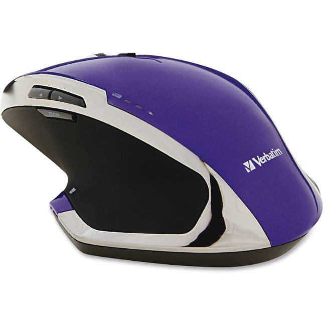Verbatim Wireless Desktop 8-Button Deluxe Blue LED Mouse - Purple
