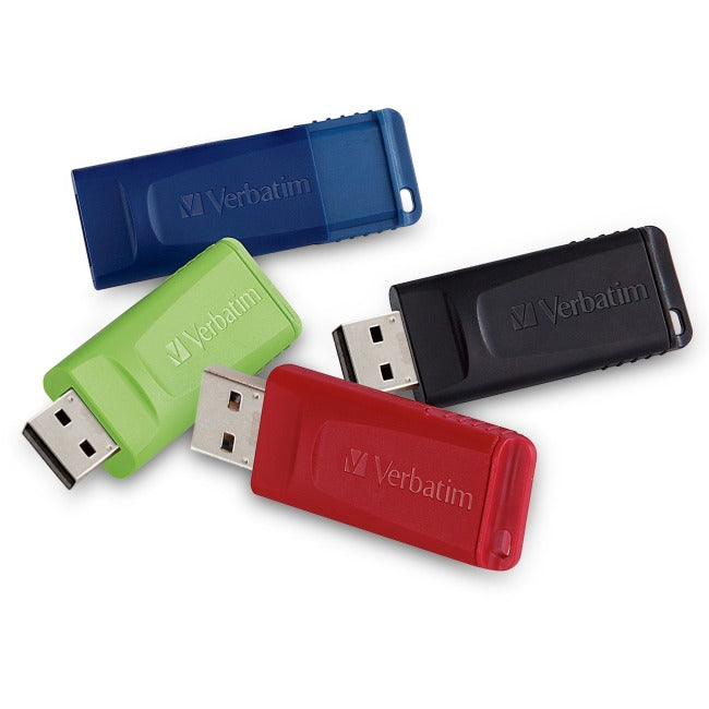Verbatim 16GB Store 'n' Go USB Flash Drive - 4pk - Red, Green, Blue, Black