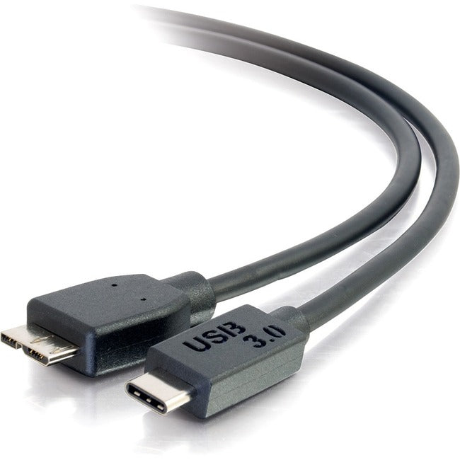 C2G 10ft USB 3.0 USB-C to USB-Micro B Cable M-M - Black