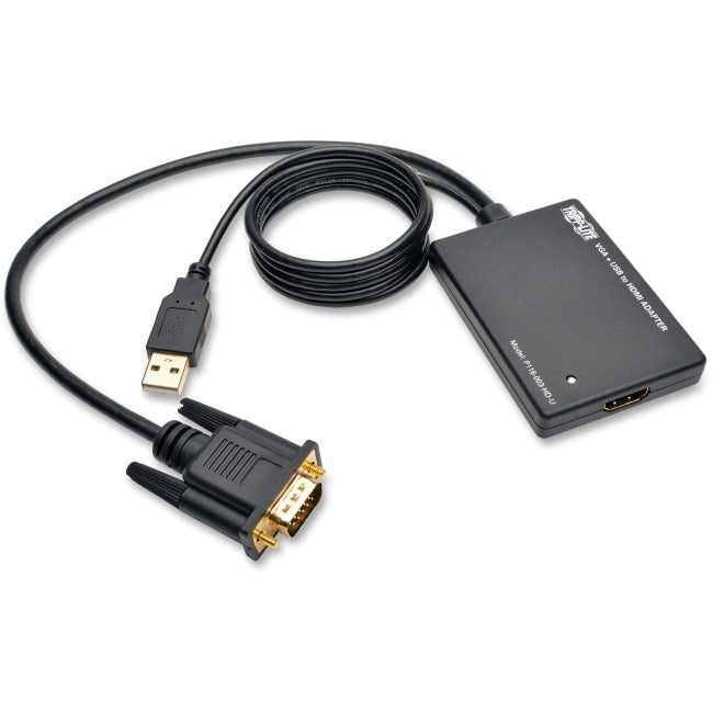 Tripp Lite VGA to HDMI Component Adapter Converter with USB Audio Power VGA to HDMI 1080p