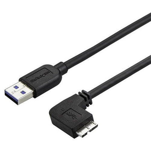 StarTech.com 0.5m 20in Slim Micro USB 3.0 Cable - M-M - USB 3.0 A to Right-Angle Micro USB - USB 3.1 Gen 1 (5 Gbps)