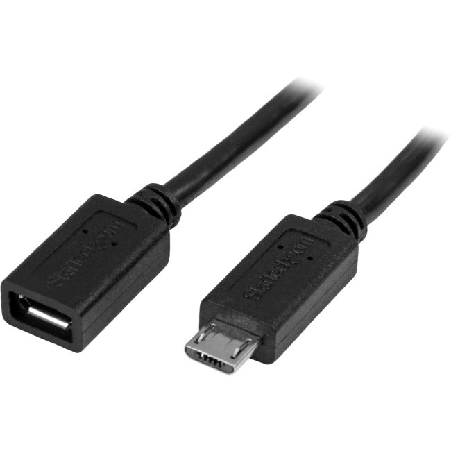 StarTech.com 0.5m 20in Micro-USB Extension Cable - M-F - Micro USB Male to Micro USB Female Cable