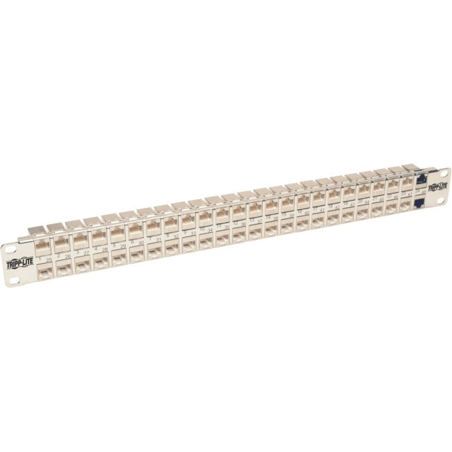 Tripp Lite 48-Port Cat6a Patch Panel Rackmount Shielded Feedthrough RJ45 1U