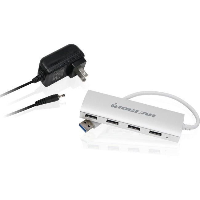 IOGEAR met(AL) P4P Hub, 4-Port USB 3.0 Powered Hub with Aluminum Chassis