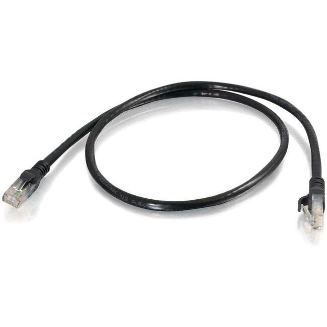 C2G 1 ft Cat6 Snagless UTP Unshielded Network Patch Cable (TAA) - Black