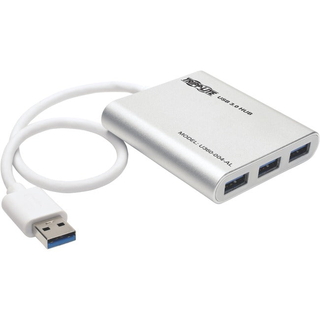 Tripp Lite 4-Port Portable USB 3.0 SuperSpeed Mini Hub, Aluminum