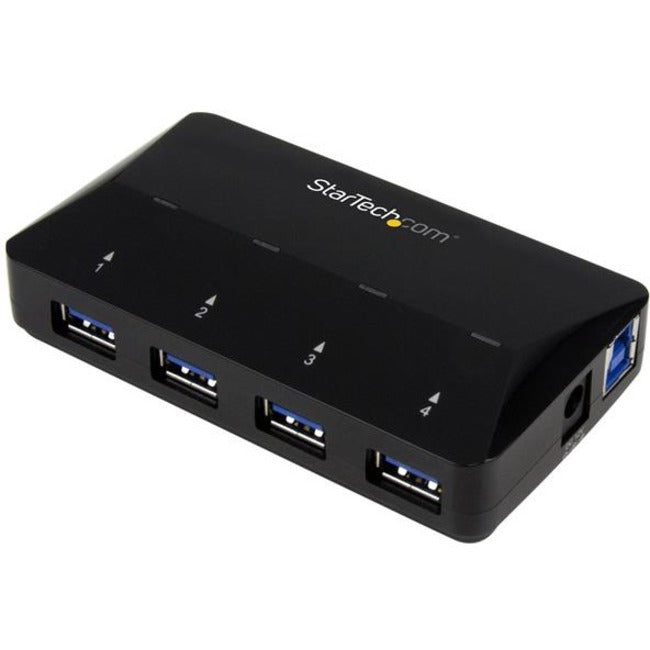 StarTech.com 4-Port USB 3.0 Hub plus Dedicated Charging Port - 1 x 2.4A Port - Desktop USB Hub and Fast-Charging Station