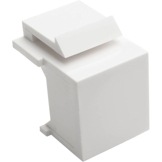 Tripp Lite Snap-In Blank Keystone Jack Insert, White, 10 Pack