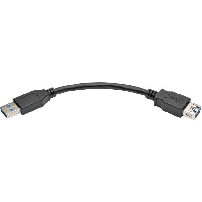 Tripp Lite USB 3.0 SuperSpeed Type-A Extension Cable (M-F), Black, 6 in.