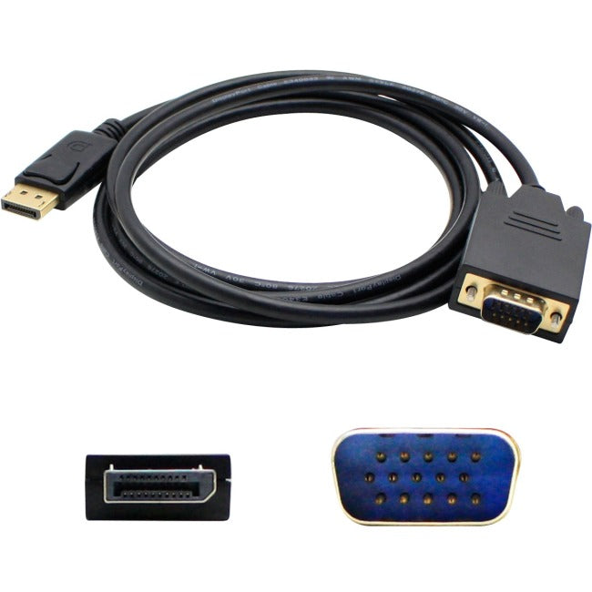 AddOn 3ft (1M) Displayport to VGA Black Adapter - M-M