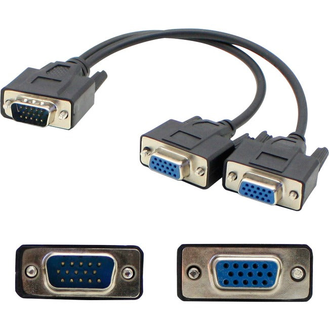 AddOn VGA Video Splitter Cable - 2 Port - Male to Female-Female