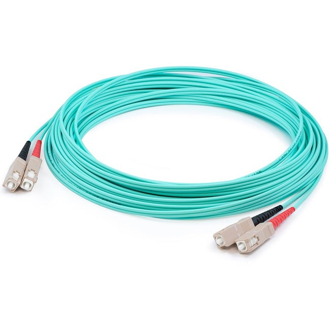 AddOn 1m Laser-Optimized Multi-Mode fiber (LOMM) Duplex SC/SC OM3 Aqua Patch Cable