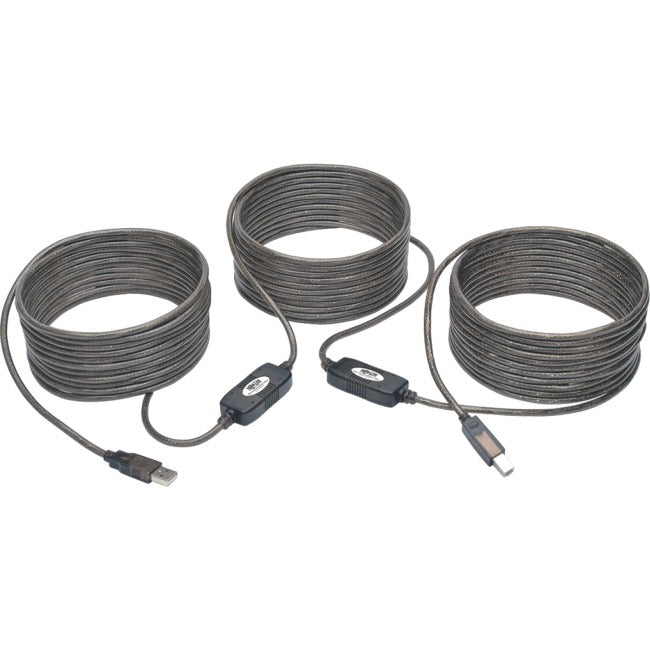 Tripp Lite USB 2.0 Hi-Speed A-B Active Repeater Cable (M-M), 50 ft