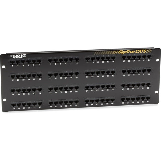 Black Box CAT6 Patch Panel - 4U, Unshielded, 96-Port