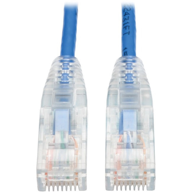 Tripp Lite Cat6 Gigabit Snagless Molded Slim UTP Patch Cable (RJ45 M/M), Blue, 4ft