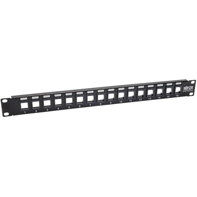 Tripp Lite N062-016-KJ 16-Port 1U RackMount Unshielded Blank Keystone-Multimedia PatchPanel