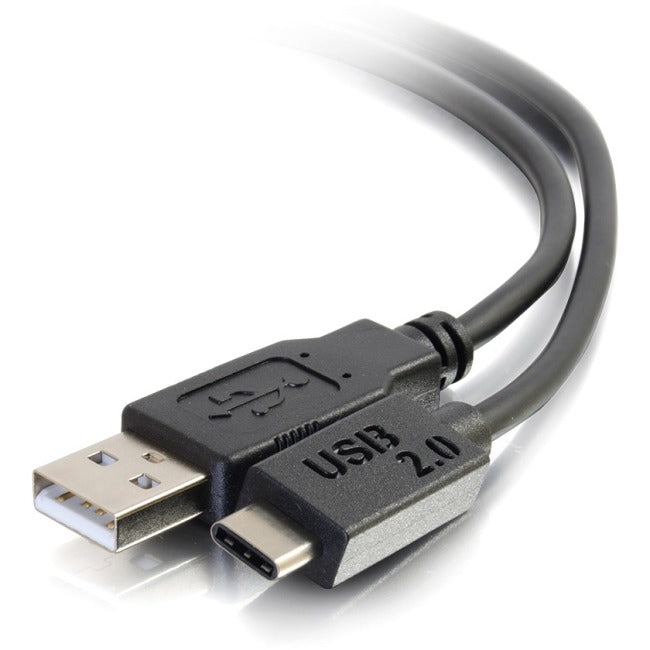 C2G 10ft USB 2.0 USB-C to USB-A Cable M-M - Black