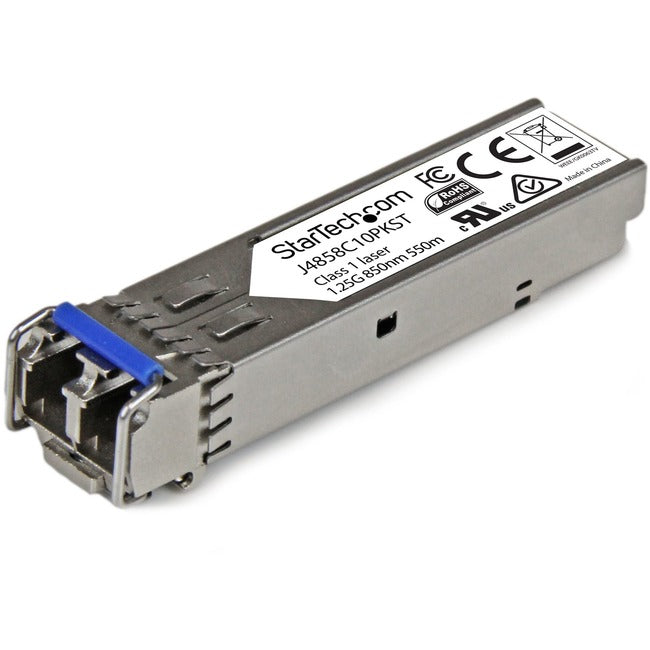 StarTech.com 10 pack HPE J4858C Compatible SFP Module - 1000BASE-SX - 1GE Gigabit Ethernet SFP 1GbE Multi Mode-MMF Fiber Transceiver 550m